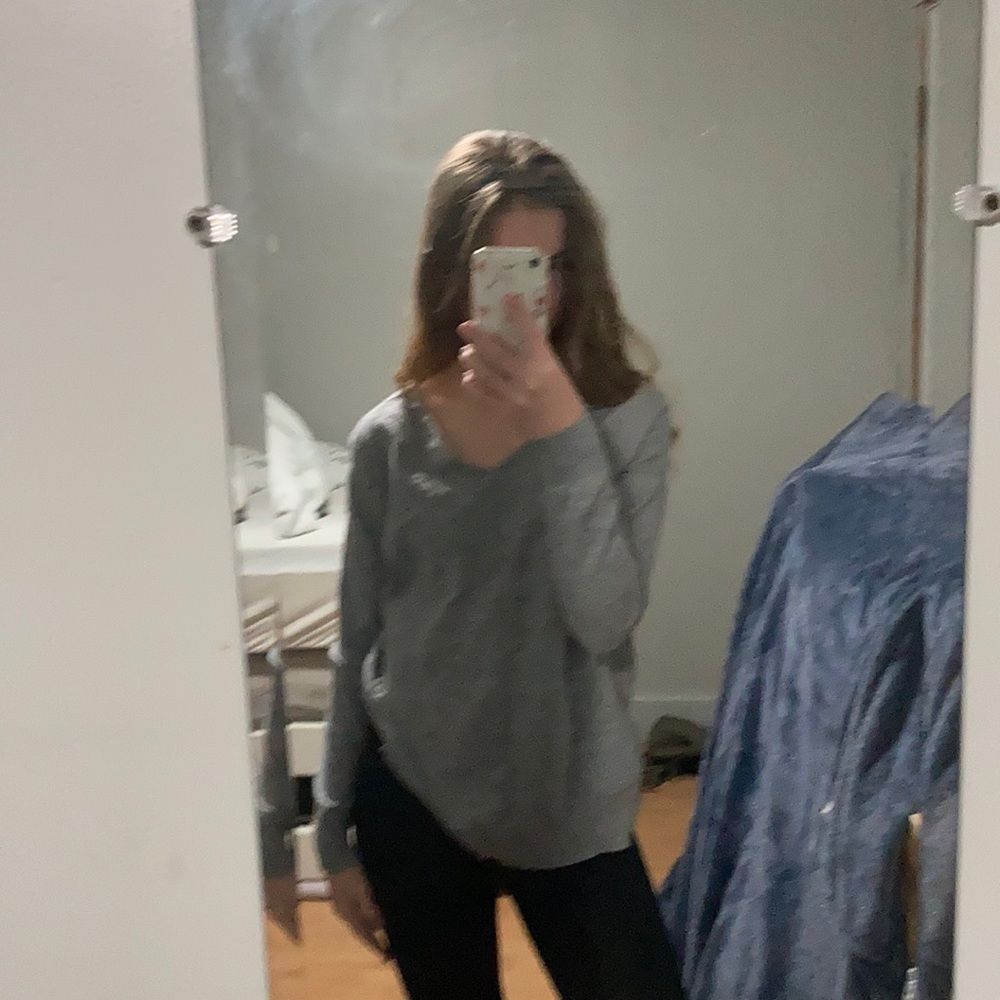 Grey sweater, cute and comfortable